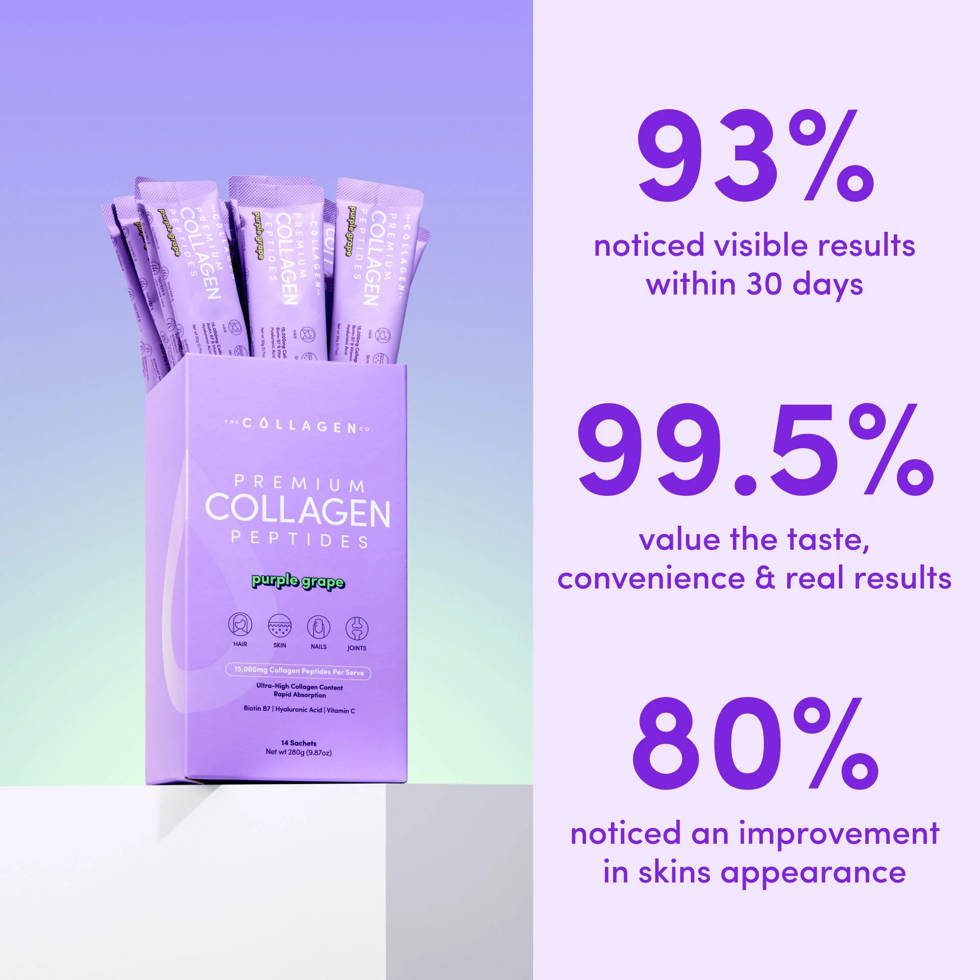 Purple Grape Collagen Sachets - 280g - Image 3