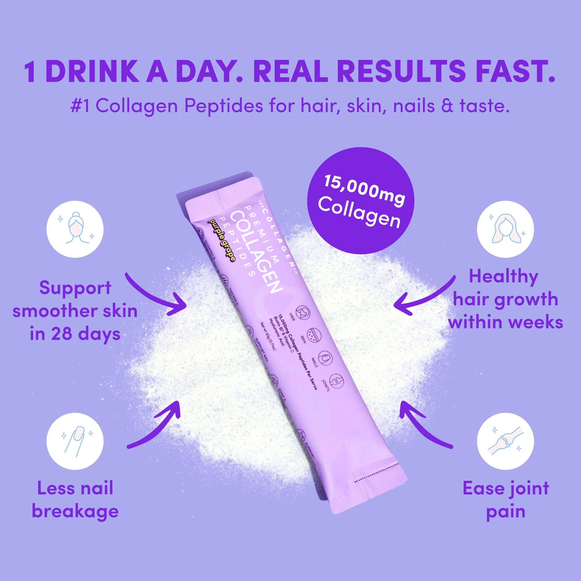 Purple Grape Collagen Sachets - 280g - Image 4